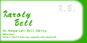 karoly bell business card